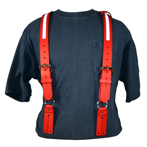 Boston Leather X Back Firefighter Suspenders